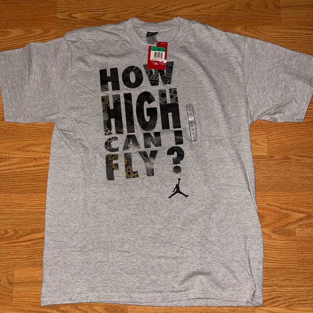 Nike Air Jordan 'How High Can I Fly?' Graphic Tee XL nwt
